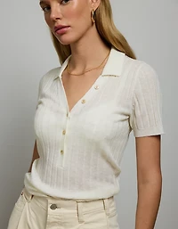 Polo en mélange laine et soie haut de gamme AE77