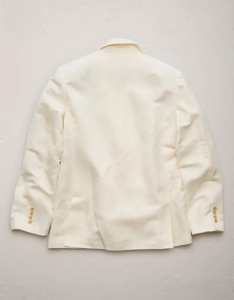 Blazer croisé en mélange de lin et soie haut gamme AE77