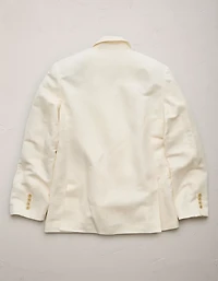 Blazer croisé en mélange de lin et soie haut gamme AE77