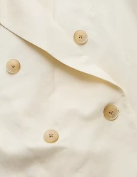 Blazer croisé en mélange de lin et soie haut gamme AE77