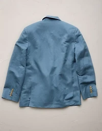 AE77 Premium Linen-Silk Blend Double-Breasted Blazer