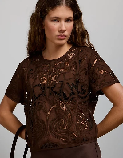 T-shirt en dentelle haut de gamme AE77