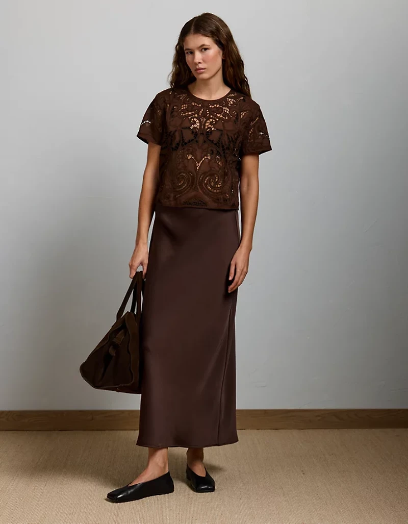 T-shirt en dentelle haut de gamme AE77