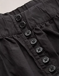 AE77 Premium Wide-Leg Cropped Poplin Jumpsuit