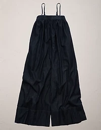 AE77 Premium Wide-Leg Denim Jumpsuit