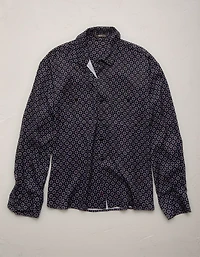 AE77 Relaxed Button-Up Printed Shirt