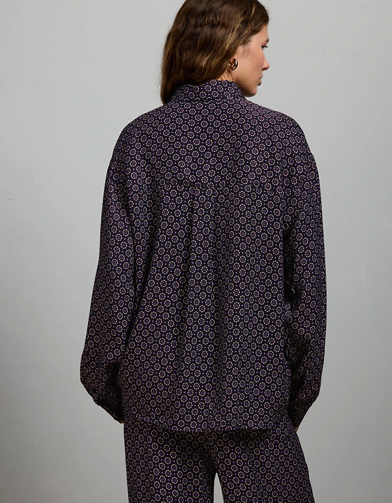 AE77 Relaxed Button-Up Printed Shirt