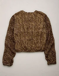 AE77 Premium Silk Bubble Blouse