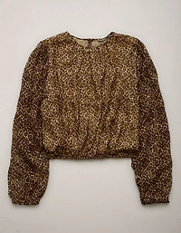 AE77 Premium Silk Bubble Blouse