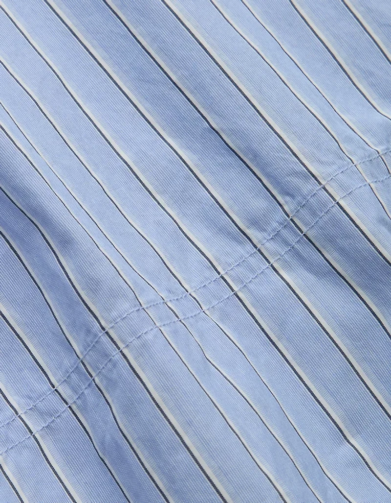 AE77 Premium Wide-Leg Cropped Poplin Jumpsuit