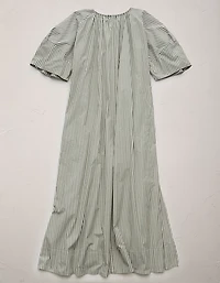 AE77 Premium Striped Poplin Maxi Dress