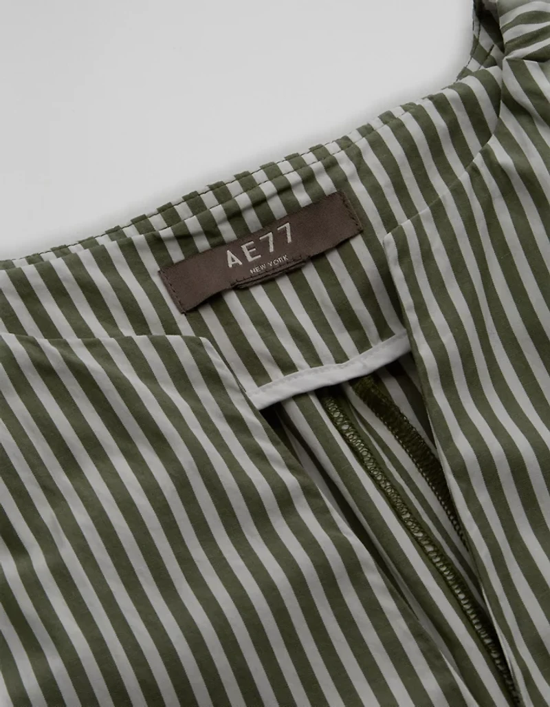 AE77 Premium Striped Poplin Maxi Dress