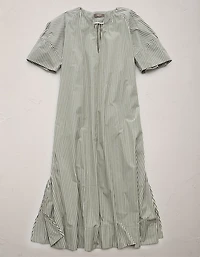 AE77 Premium Striped Poplin Maxi Dress