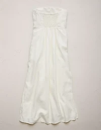 Robe mi-longue en lin sans bretelles haut de gamme AE77