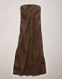 Robe mi-longue en lin sans bretelles haut de gamme AE77