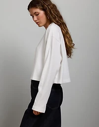 T-shirt court droit à manches longues haut de gamme AE77