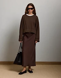 AE77 Premium Relaxed Cropped Sweatshirt