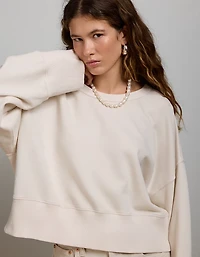 AE77 Premium Relaxed Cropped Sweatshirt