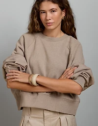 AE77 Premium Cropped Fleece Sweatshirt