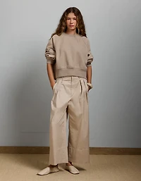 AE77 Premium Cropped Fleece Sweatshirt