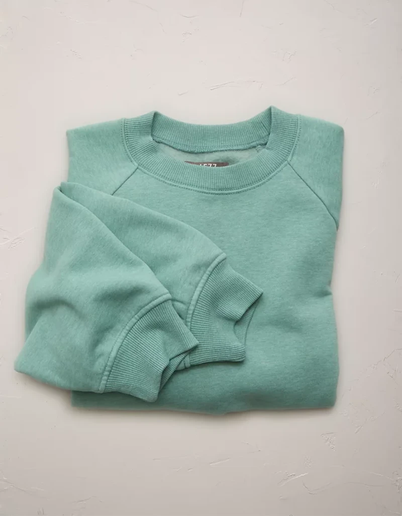 AE77 Premium Cropped Fleece Sweatshirt
