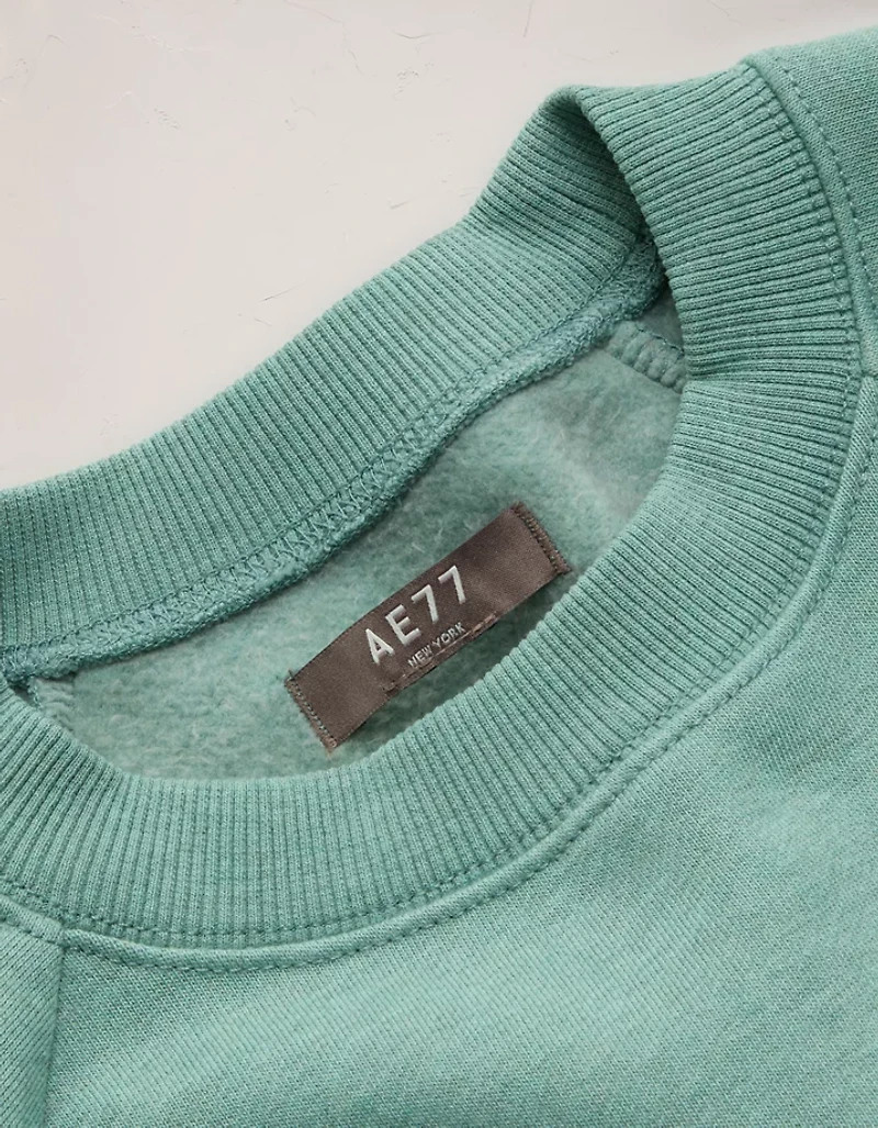 AE77 Premium Cropped Fleece Sweatshirt