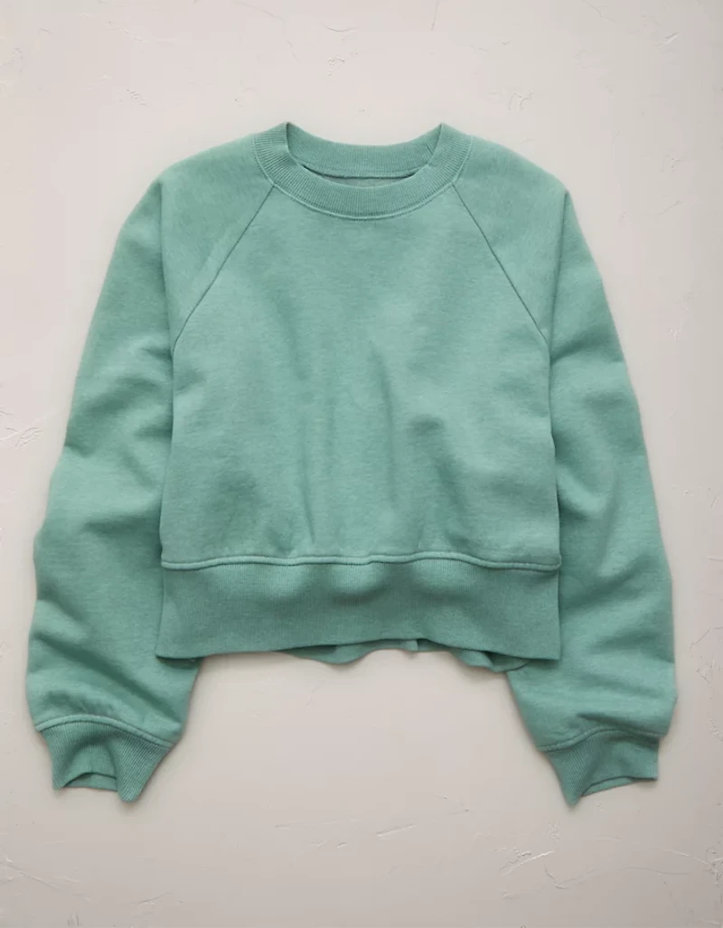 AE77 Premium Cropped Fleece Sweatshirt