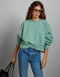 AE77 Premium Cropped Fleece Sweatshirt