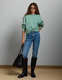 AE77 Premium Cropped Fleece Sweatshirt