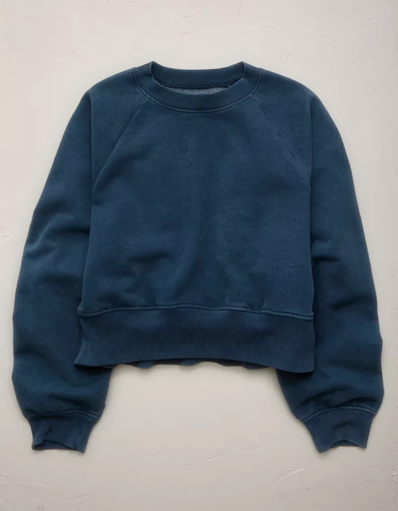 AE77 Premium Cropped Fleece Sweatshirt