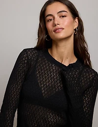 AE77 Pointelle Sweater