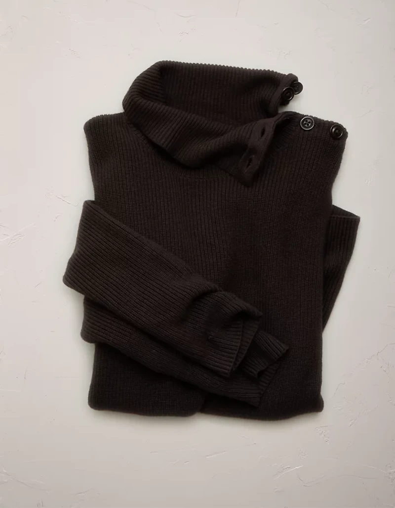 AE77 Premium Striped Shaker Stitch Sweater