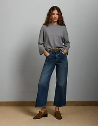 AE77 Premium Oversized Cashmere Sweater T-Shirt