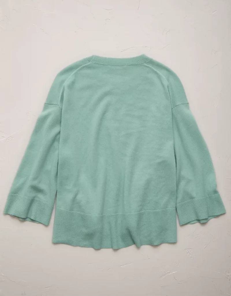 AE77 Premium Oversized Cashmere Sweater T-Shirt