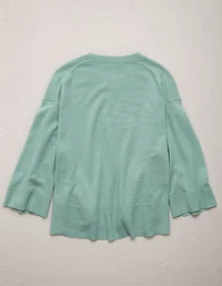 AE77 Premium Oversized Cashmere Sweater T-Shirt