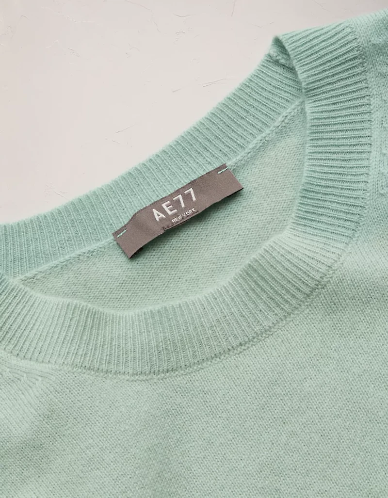 AE77 Premium Oversized Cashmere Sweater T-Shirt
