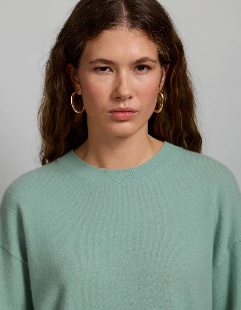 AE77 Premium Oversized Cashmere Sweater T-Shirt