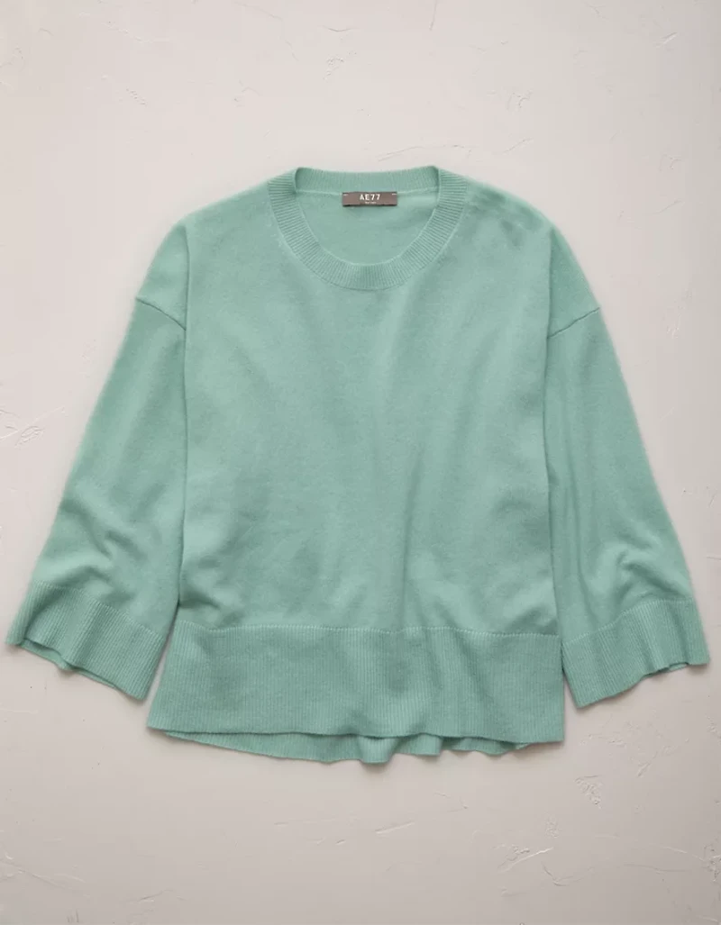 AE77 Premium Oversized Cashmere Sweater T-Shirt
