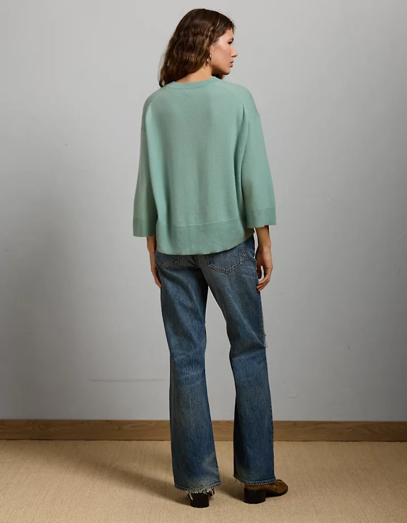 AE77 Premium Oversized Cashmere Sweater T-Shirt