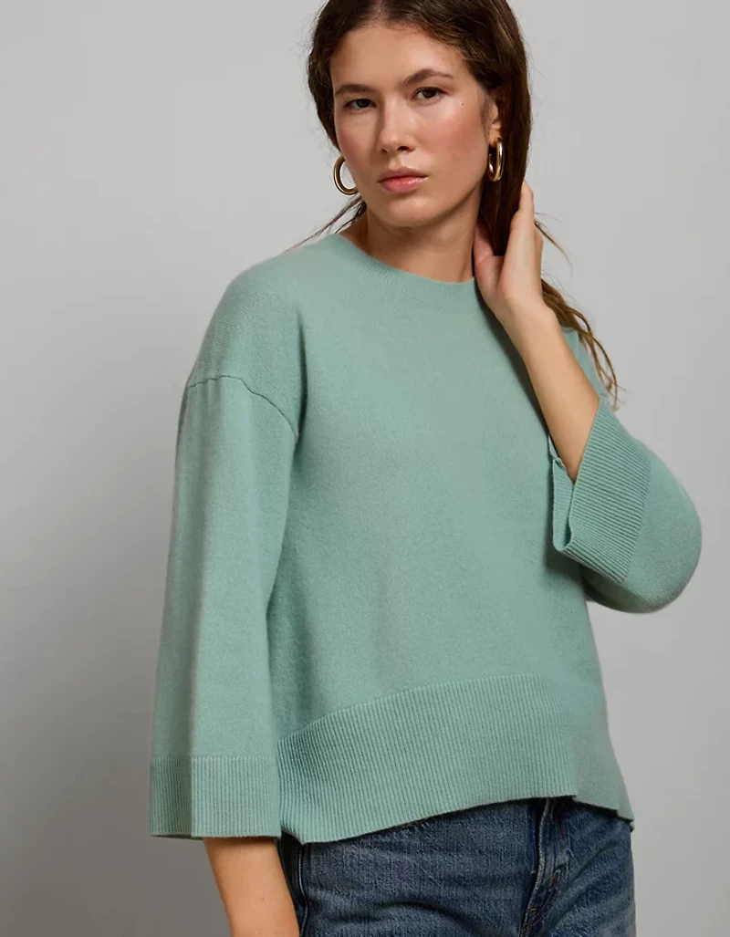 AE77 Premium Oversized Cashmere Sweater T-Shirt