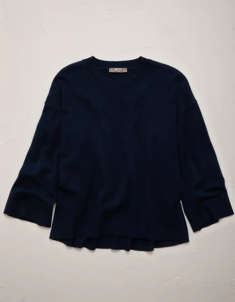 AE77 Premium Oversized Cashmere Sweater T-Shirt