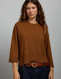 AE77 Premium Oversized Cashmere Sweater T-Shirt