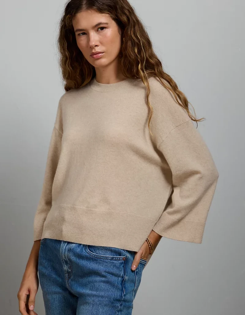 T-shirt en tricot de cachemire surdimensionné haut gamme AE77
