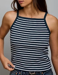 Débardeur rayé à col carré AE77