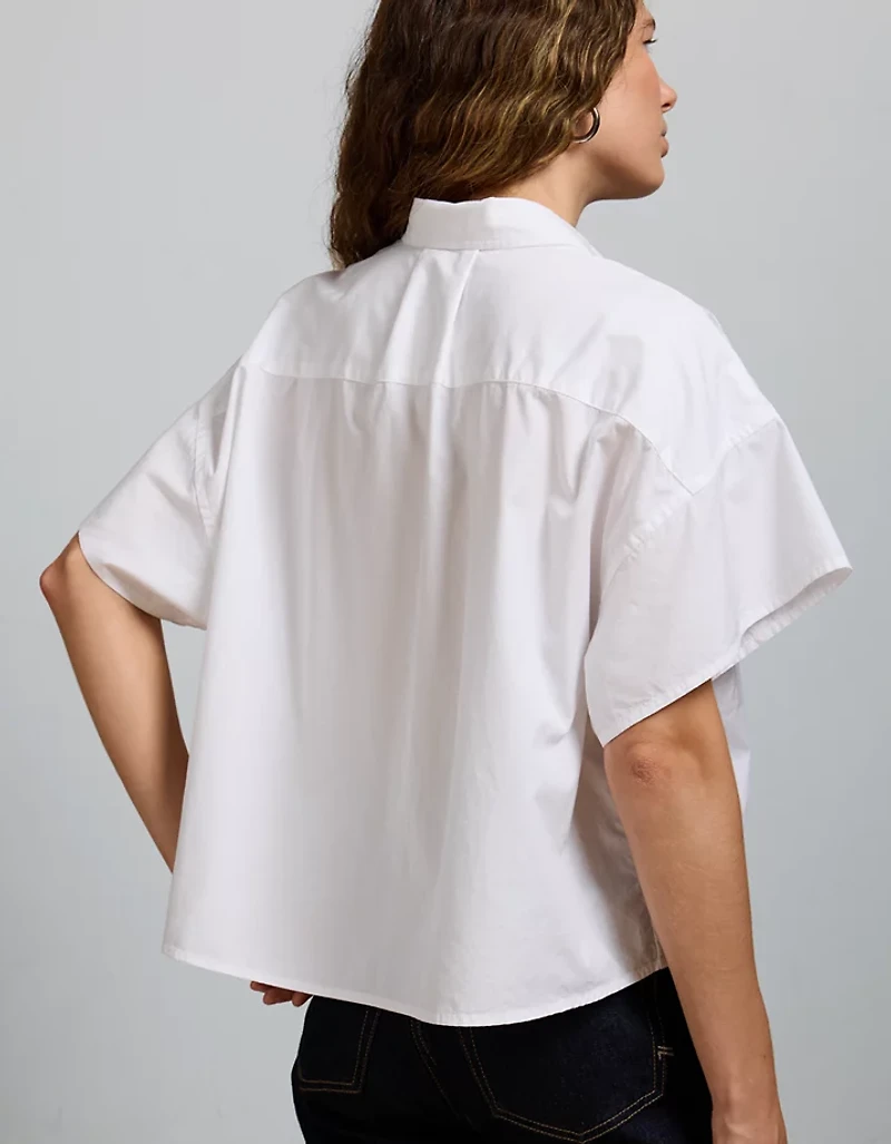 Chemise à manches courtes en popeline AE77