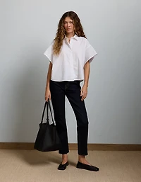 Chemise à manches courtes en popeline AE77