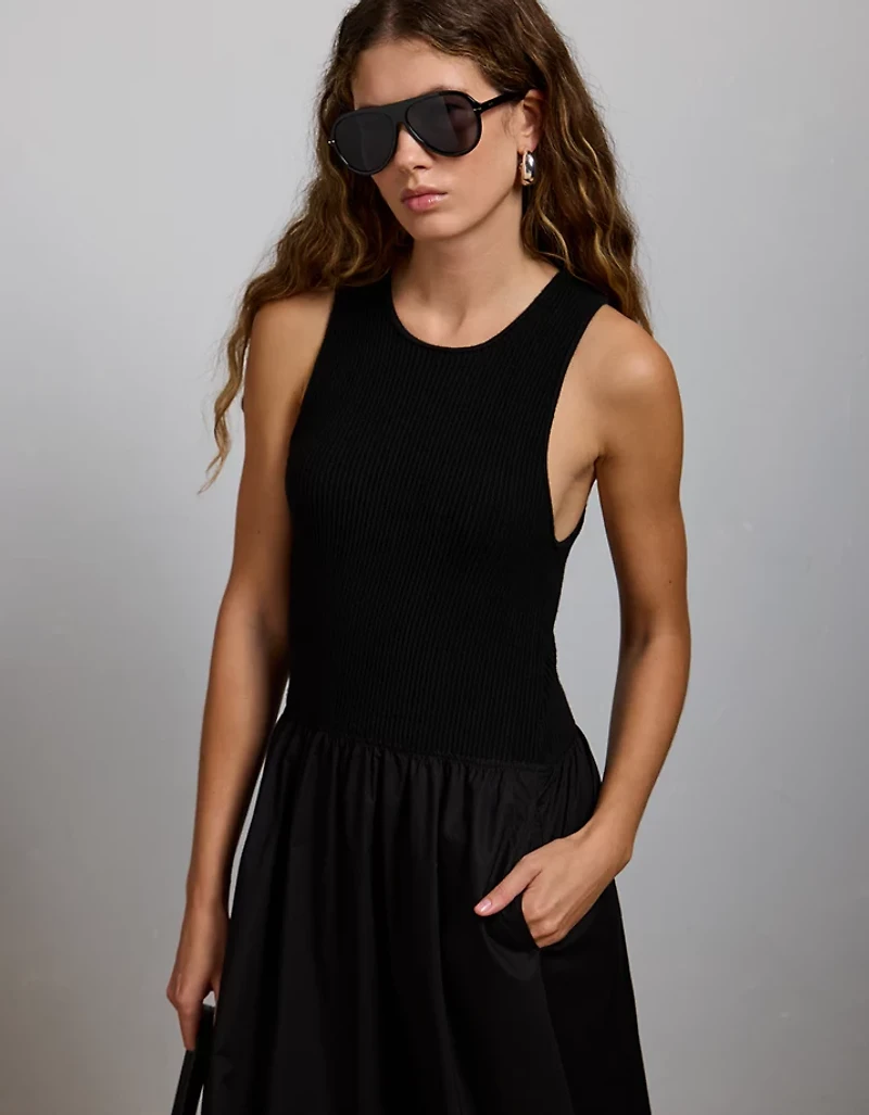 Robe à matières mixtes haut de gamme AE77