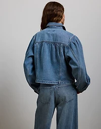 AE77 Premium Denim Cropped Jacket