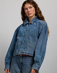 Veste courte en denim haut de gamme AE