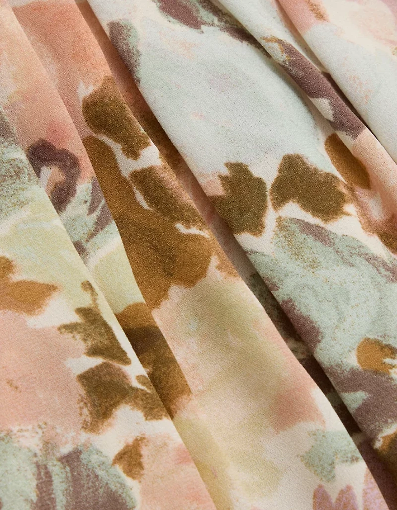 Blouse en chiffon à ourlet bulle haut de gamme AE77